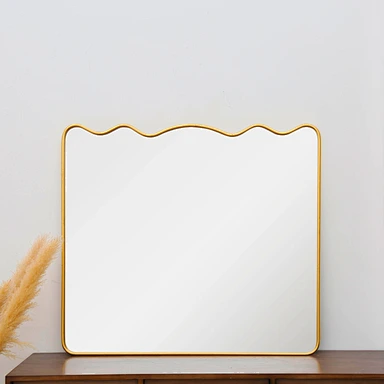 gold finish mirror